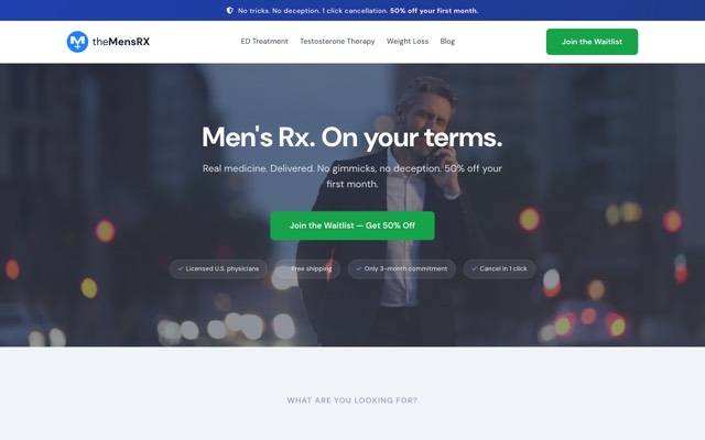 TheMensRX website